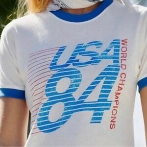 ❤️SOLD❤️Vintage USA World Champion 84” Ringer Tee Free People x Daydreamer Shirt